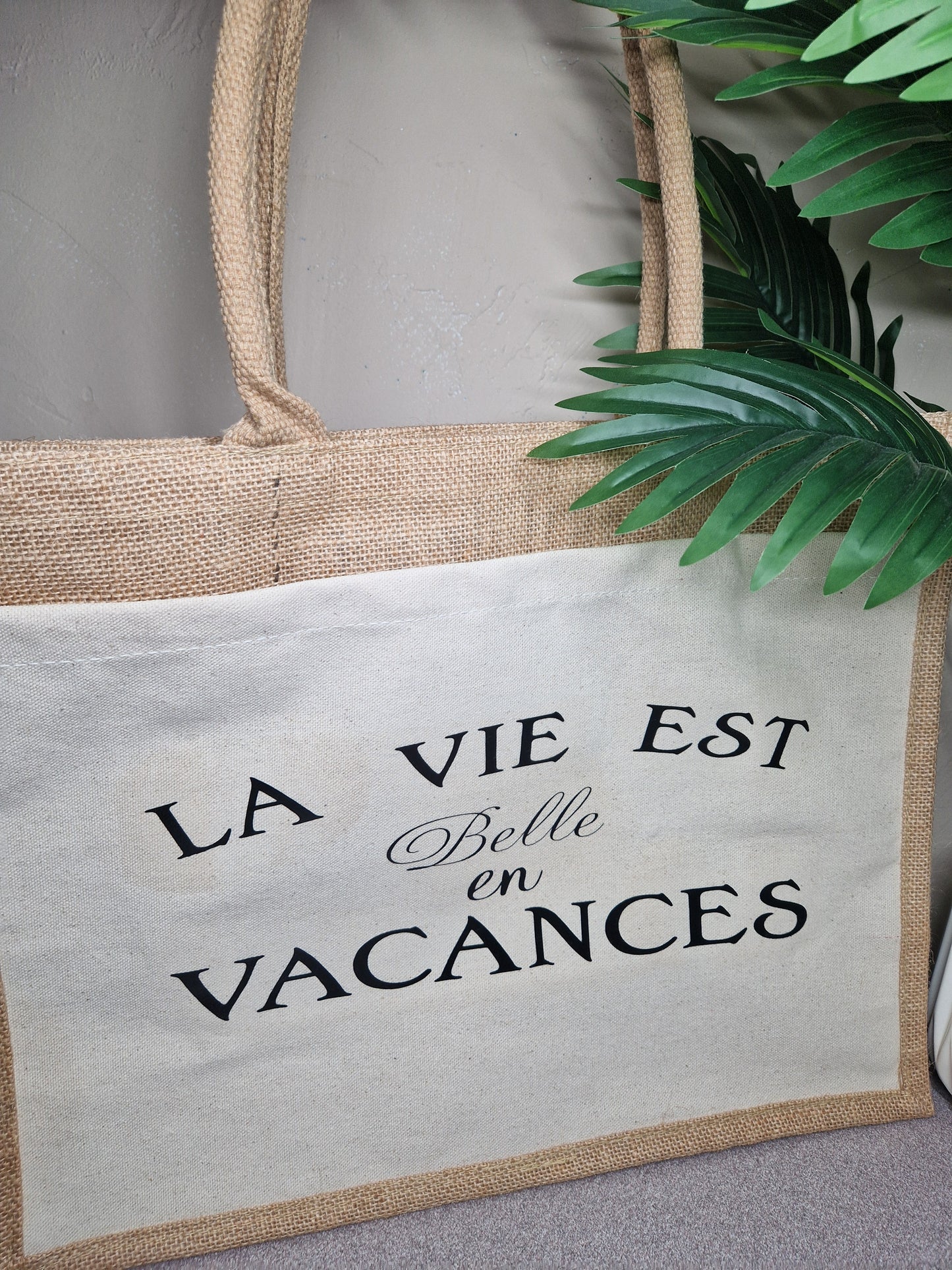 Sac à provisions "La vie est belle..." personnalisable